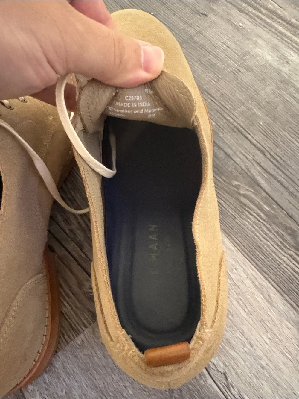Cole Haan Men's Suede Lace-Up Dress Shoes in Tan